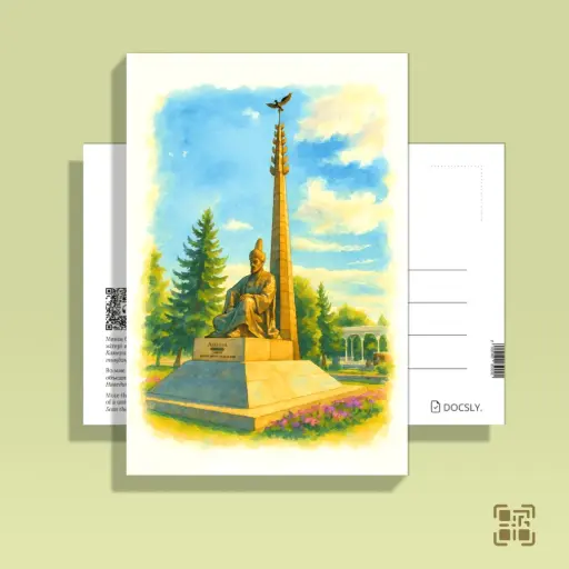 Памятник Абылай-хану. Хранители Кокшетау. QR открытка в OPP-пакете