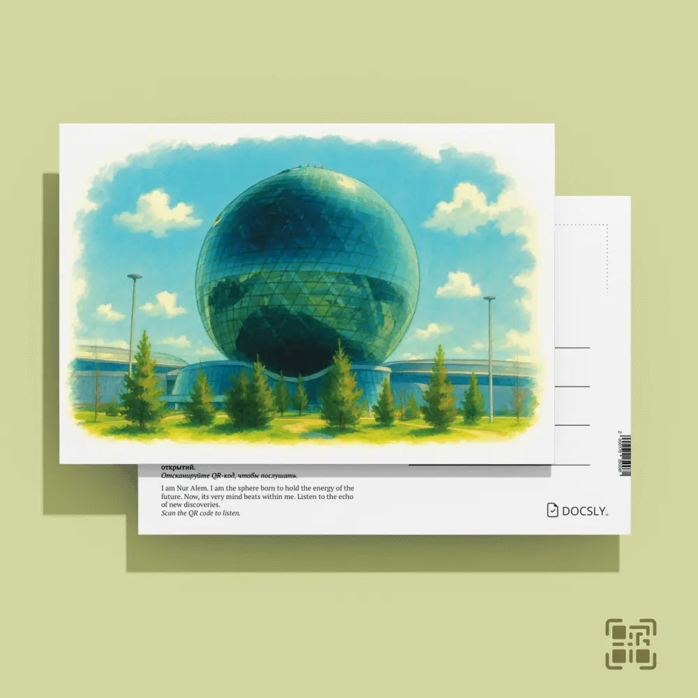 Docsly Postcard Nur Alem DASEA03 / 10x15 cm Echo of Astana OPP bag