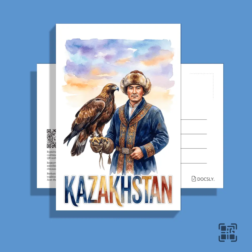 Postcard Docsly Eagle Hunter DPKZ302 / 10x15 cm Nomad Spirit OPP Bag