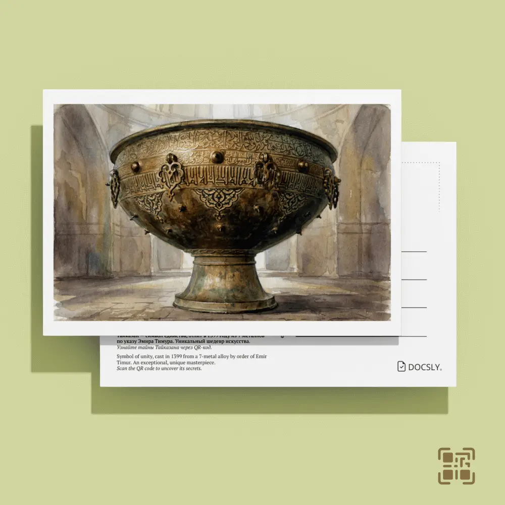 Ашық хат Docsly Тайқазан DPTR317 / 10x15 см Қасиетті мұра OPP қаптама