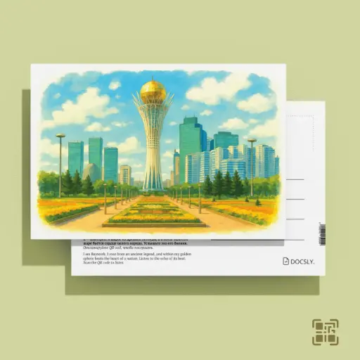 Docsly Postcard Baiterek DASEA01 / 10x15 cm Echo of Astana OPP bag