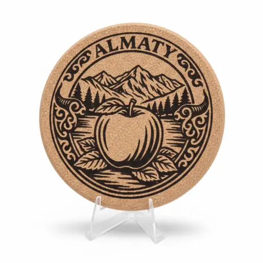 Coaster Docsly Almaty: Aport DALGR01 / 100x10 mm Cork Round OPP bag