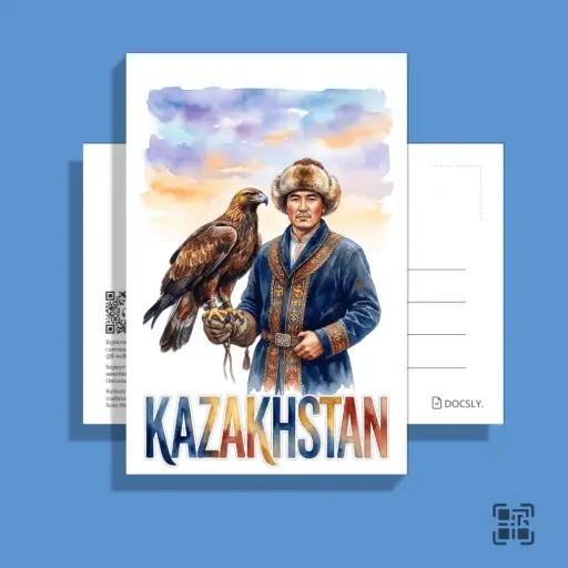 Postcard Docsly Eagle Hunter DPKZ302 / 10x15 cm Nomad Spirit OPP Bag