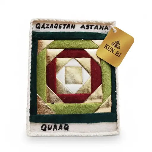 KUN_BI Арт-магнит Quraq (Зелено-золотой)