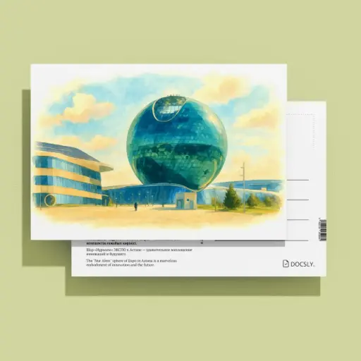 Docsly Postcard Nur Alem DASGS06 / 10x15 cm Golden Symbols of Astana OPP bag
